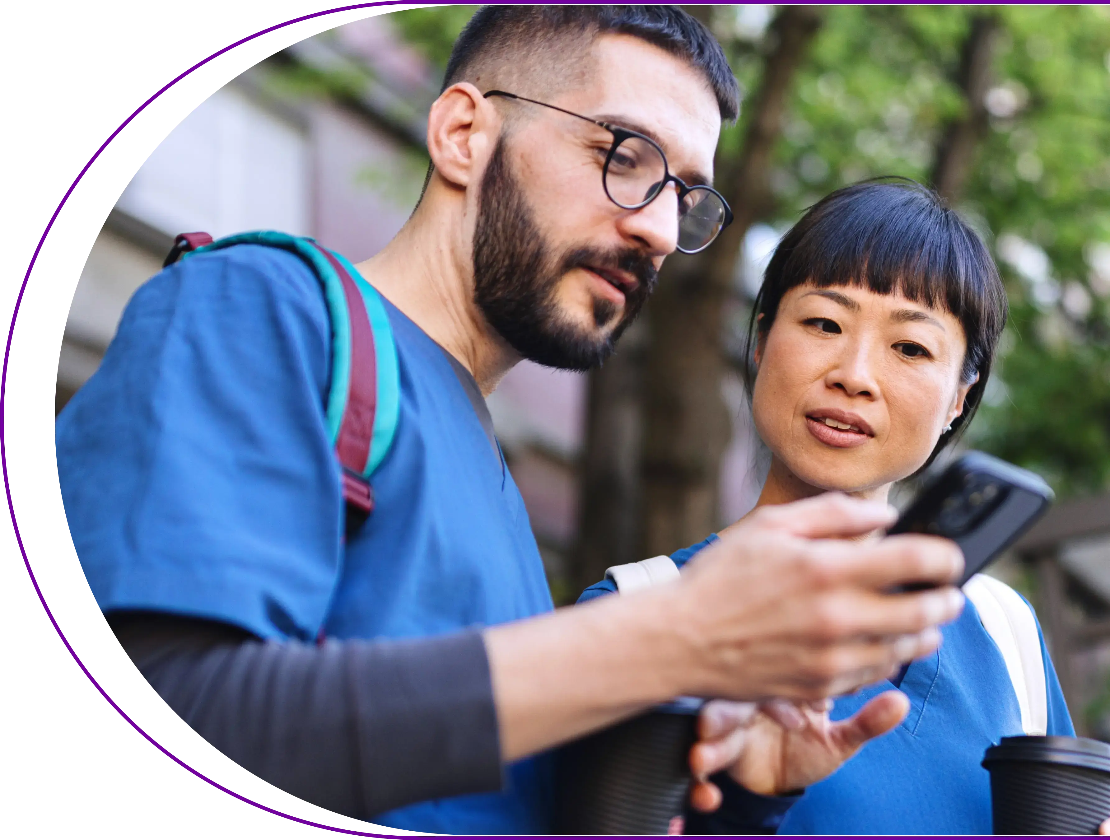 Healthcare professionals working together